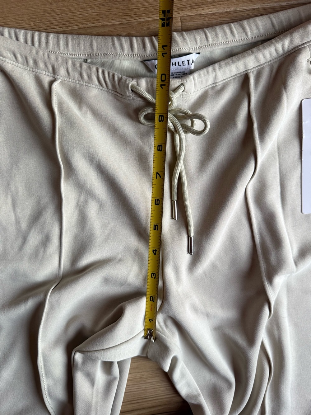 Athleta SeaSoft Pintuck Pant Cream Wide-Leg Drawstring Pants NWT - Picture 11 of 14